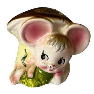 Vtg Enesco Missy Mouse Mushroom Ceramic Salt or Pepper Shaker Replacement Japan
